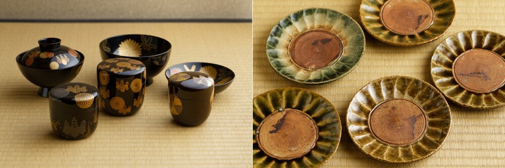 京都『梶 古美術』の重陽の節句の器