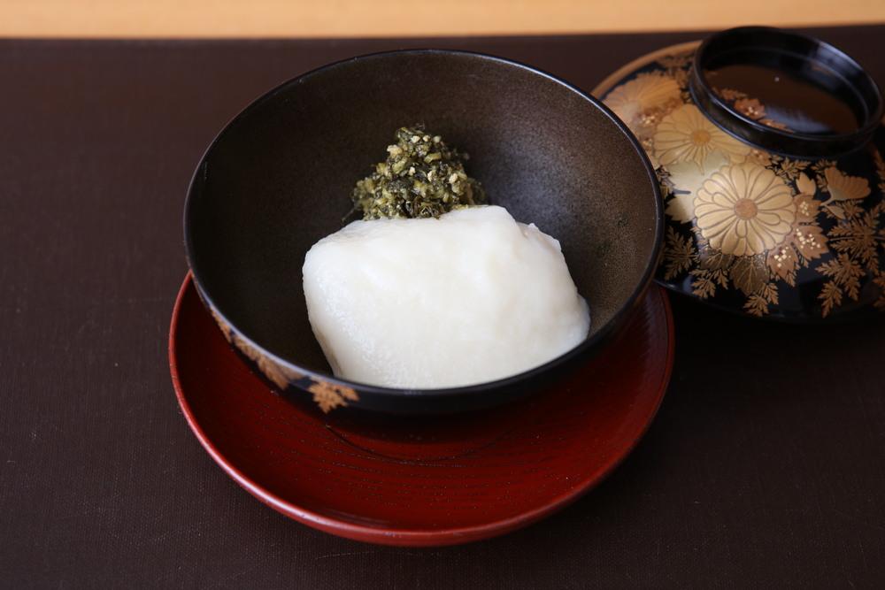 東京『銀座 矢部』の京かぶらの皮餡かけ