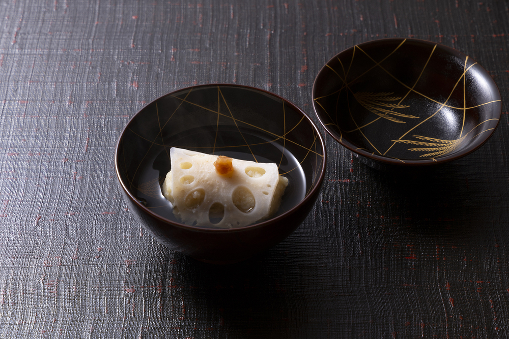 兵庫『日本料理 淡流』の「餅蓮根」