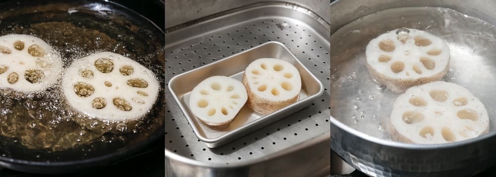 レンコンの食感を検証する実験工程