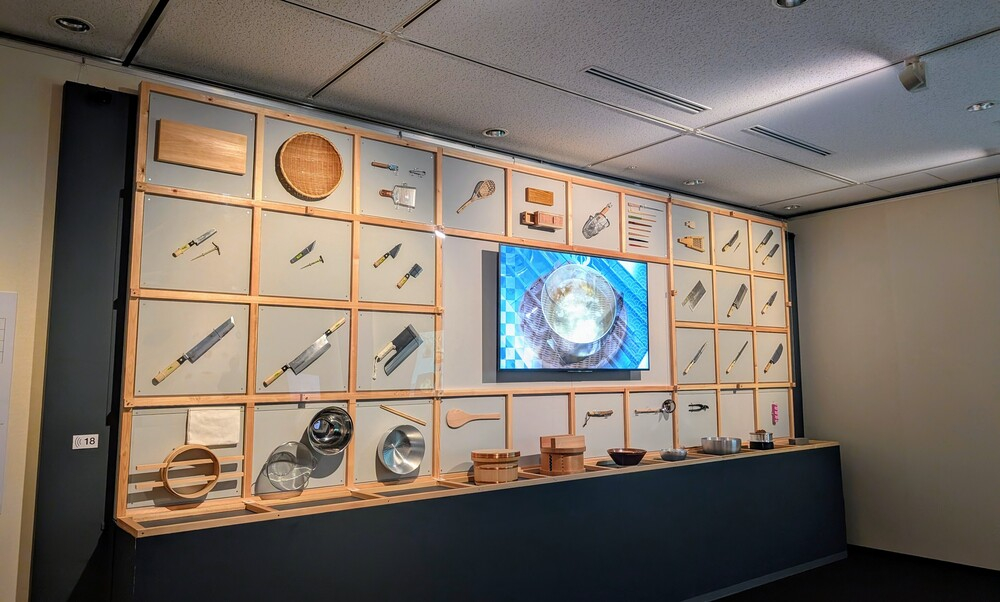 調理道具の展示