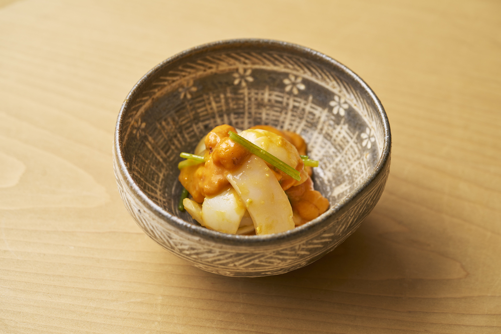 京都『浜作』のウニ和え