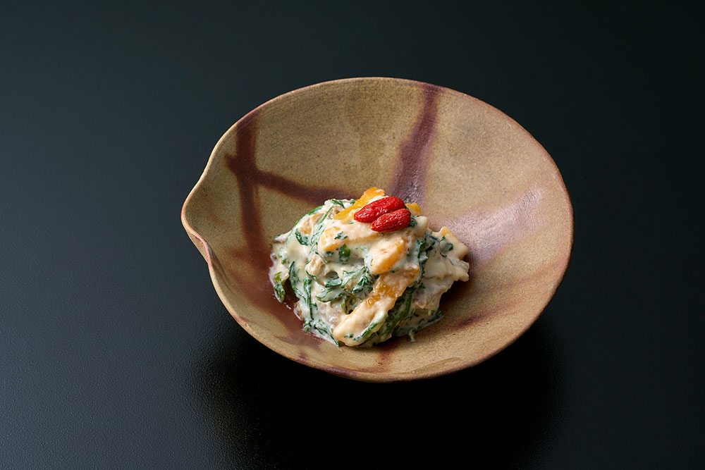 大阪『山海料理 仁志乃』の蘇の白和え