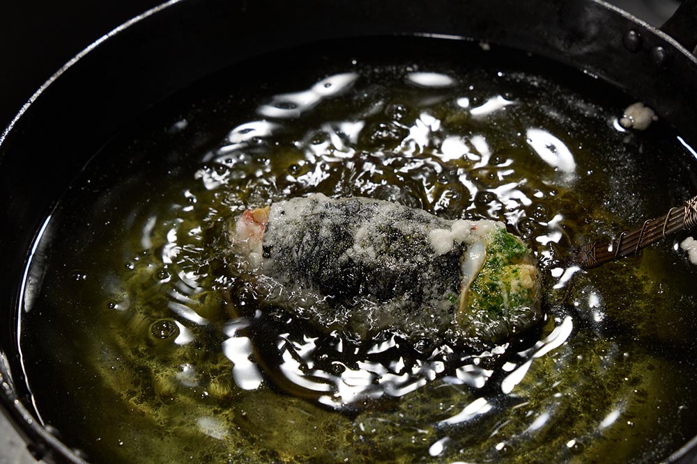 巻針イカの白扇揚