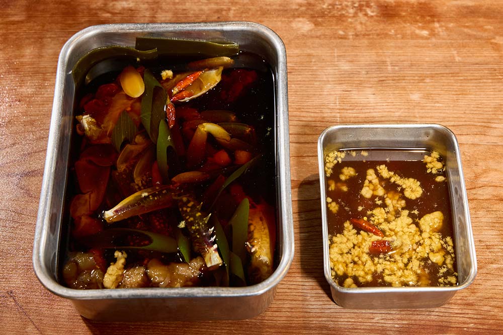 ワタリガニの淡口醤油漬