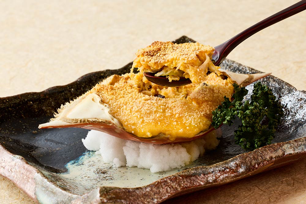 上野修三さん作・菱ガニ甲羅焼