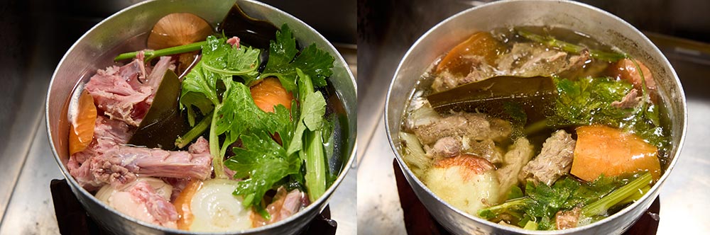 合鴨だしの引き方