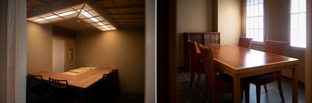 『老松 喜多川』1階個室と2階個室